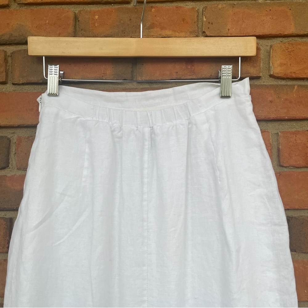 Dissh Linen Skirt White Long Sz 6 - Picture 6 of 8